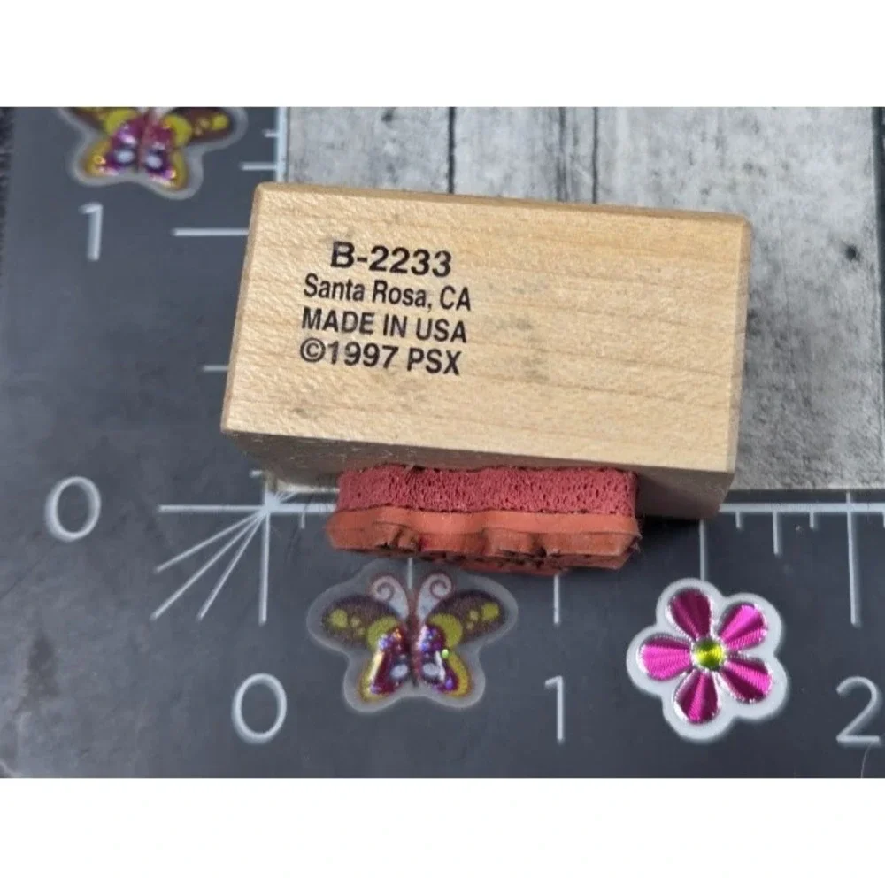 PSX Designs Rose Flower B2233 1997 Rubber Stamp Wood #L98